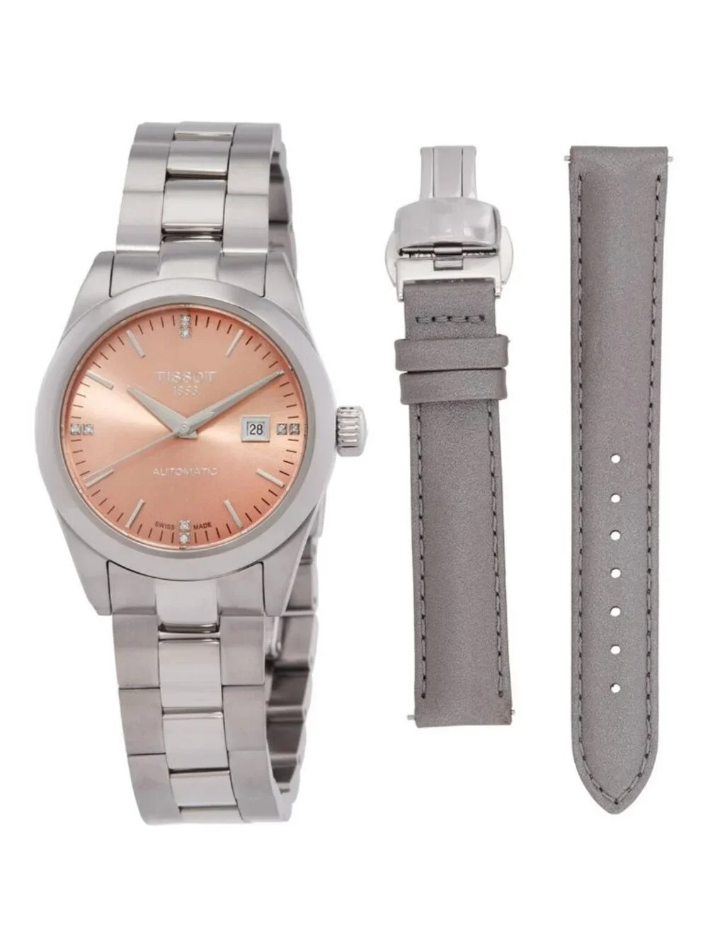 NWT Tissot T-My Lady Automatic Diamond Pink Dial Watch
